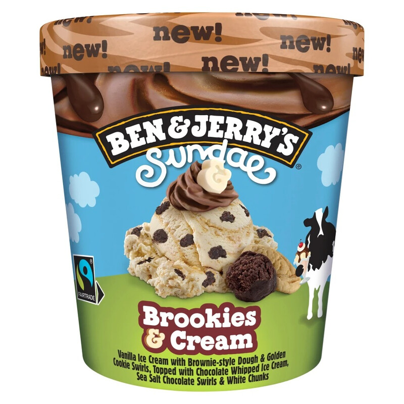 Sundae Ice Cream Tub Brookies & Cream 427 ML
