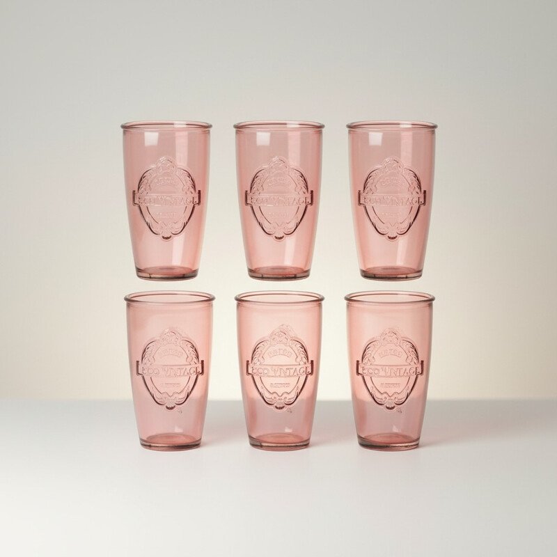 Dexam Sintra glazen set van 6 van gerecycled glas - Blush