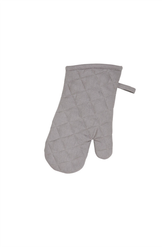 Single Oven Glove Love Colour 100% Cotton Slate Grey
