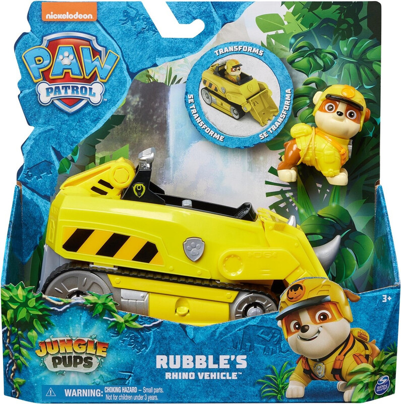Paw Patrol jungle thema voertuig Rubble - 6067761, 23,8 cm