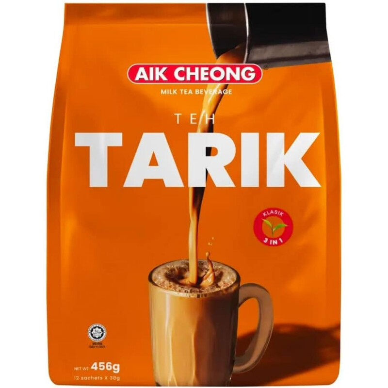 Aik Cheong 3-in-1 Instant Teh Tarik Milk Tea Mix (38g x 12 Sachets)