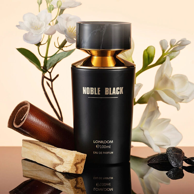 LONKOOM Noble Black eau de parfum 100 ml aromatische houtachtige geur voor heren lavendel-, cederhout- en tonkabonennoten langdurig mannelijk parfum met verfijnde zelfverzekerdheid perfect cadeau voor hem