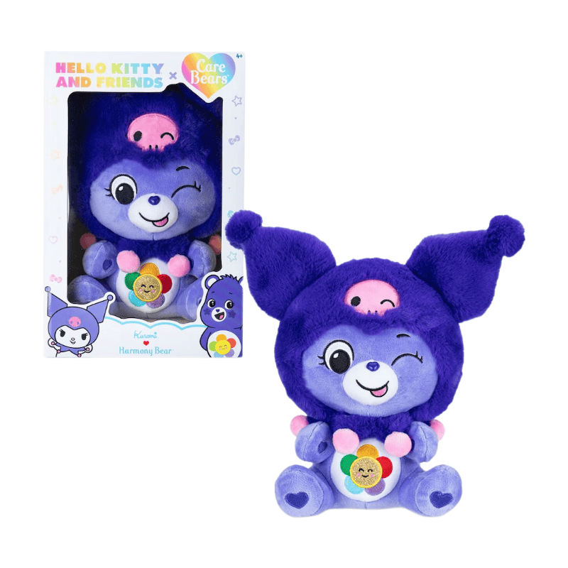 Care Bears x Hello Kitty 30cm Plush Soft Toy Harmony Bear as Kuromi