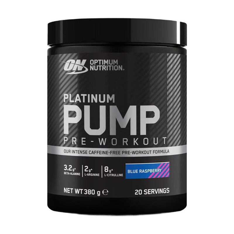 Platinum Pump Pre Workout Caffeine Free Blue Raspberry – 380 g