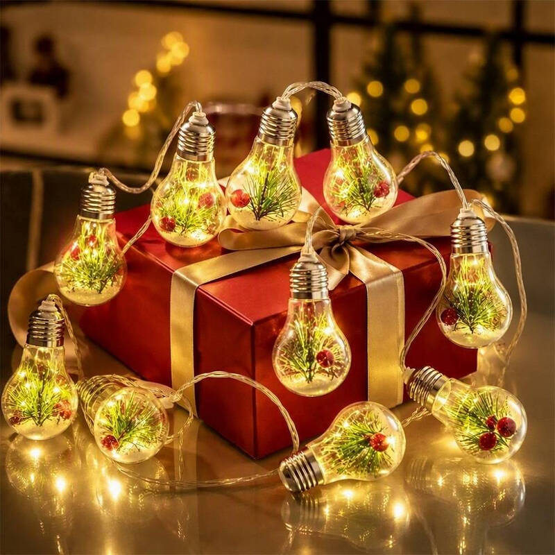 Huacan kerstlichtsnoer, 2 meter, 10 bolletjes, 10-kralen ontwerp
