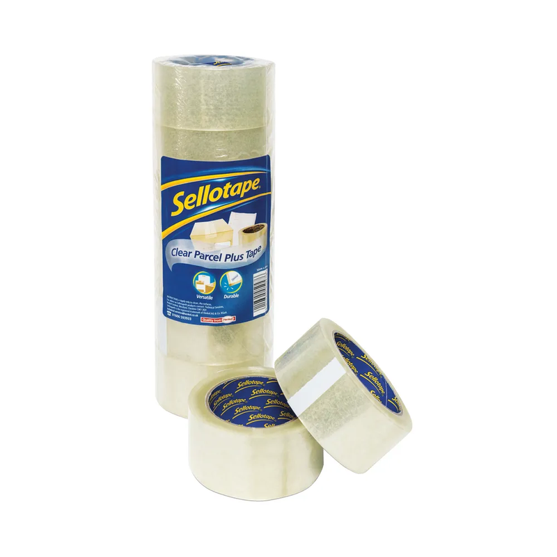 Sellotape Packaging Tape 50X66m Clear, Pack Of 6