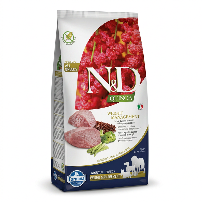 Farmina N&D Quinoa-Serie Haut- und Fellpflege Hundefutter für ausgewachsene mittelgroße bis große Hunde (Venus-Fleisch) 2,5 kg