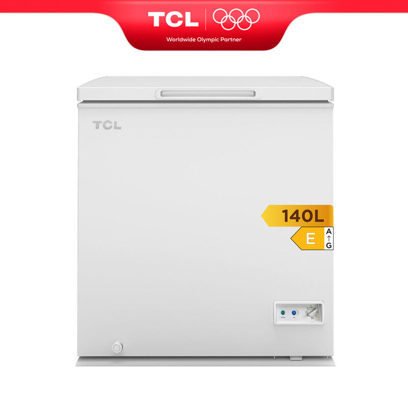 TCL CF182EWE0 Gefrierschrank 140 L: Mit Aufbewahrungskorb, ausgleichsgewichteter Deckel & verstellbaren Füßen für verschiedene …