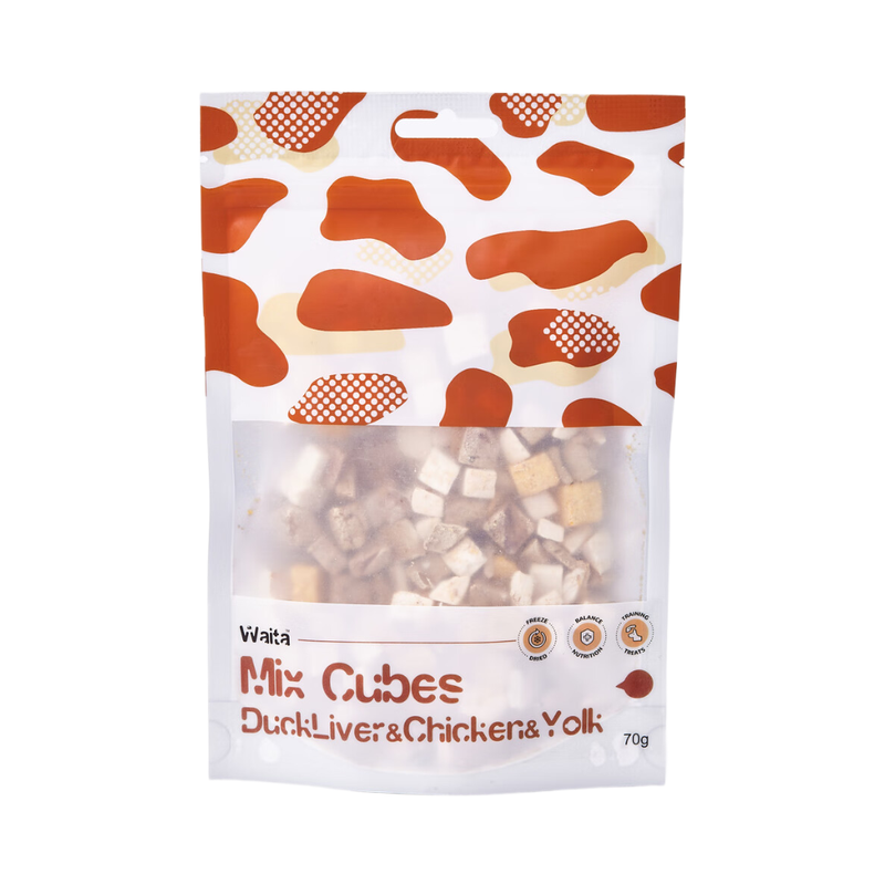 Freeze Dried Mix Cubes Duck Liver & Chicken & Yolk 70g