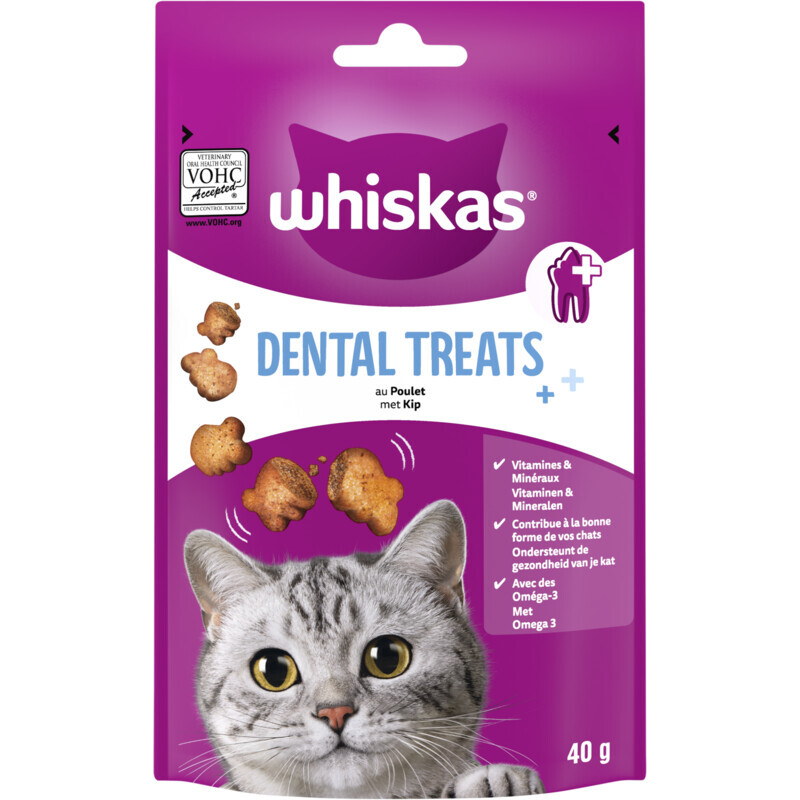 Whiskas tandverzorgende kattensnoepjes kip