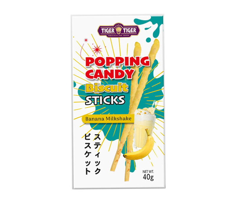Popping Candy Biscuits Sticks Banana Milkshake 40g
