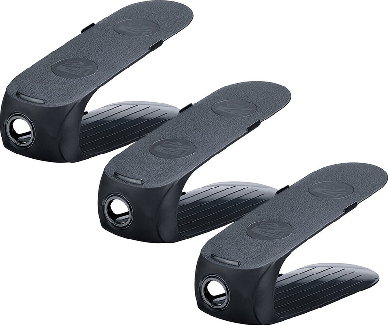 Dubbel-laags schoenenrek - Zwart, 26,3 x 10,5 x 15 cm