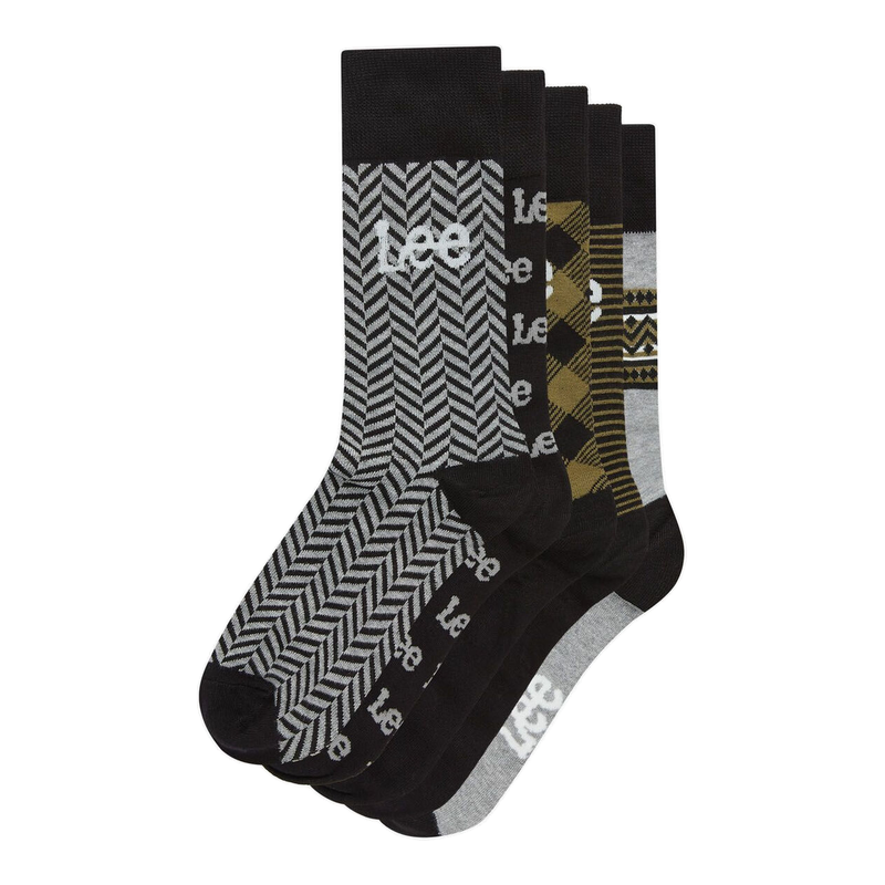LEE ZYLAR cadeaudoos met sokken - zwart/grijs - 39-42