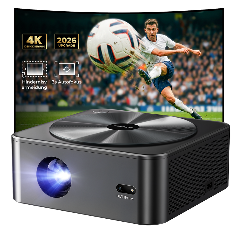 ULTIMEA Apollo P40 Projektor HDR10 1080 Teile 700 ANSI Lumen WiFi Bluetooth 4K NEU, Autofokus