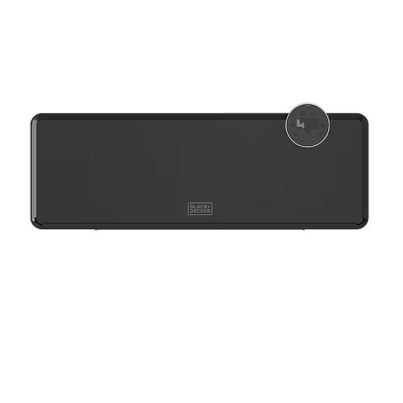 Black+Decker Radiateur Soufflant En Céramique Mural 2000 W Modèle Bxwsh2001e Noir