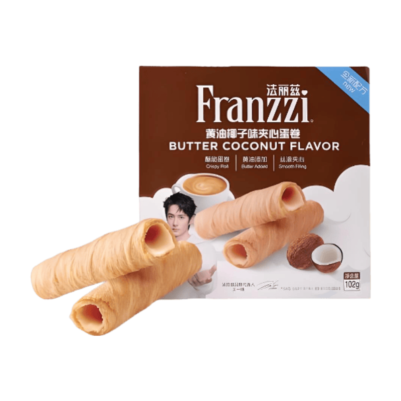 Franzzi Coconut-Yoghurt-Filled Waffelröllchen102g