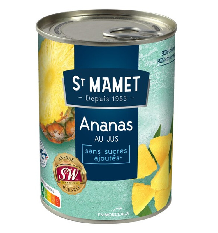 Saint mamet ananas tranche