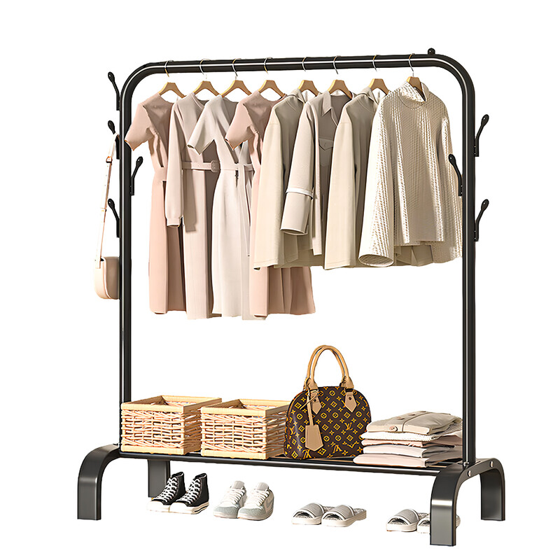 SNSP Kohlenstoffstahl Kleiderständer, Schwarz, 105 cm