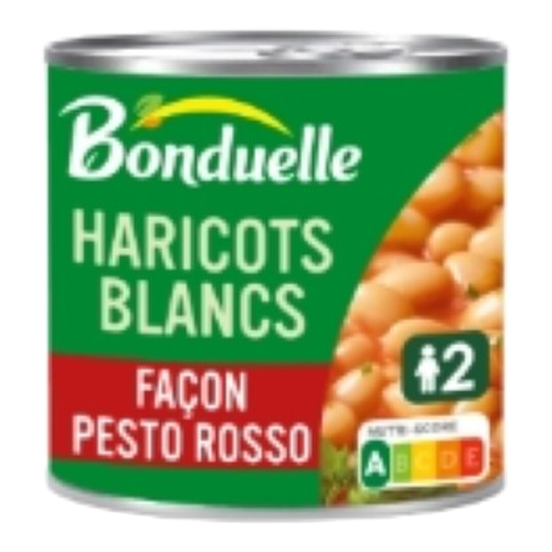 Bonduelle haricots blancs façon pesto rosso