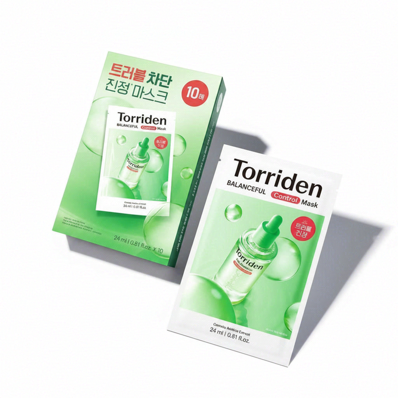 Torriden Centella Asiatica Feuchtigkeitsspendende Beruhigende Gesichtsmaske (Neue Verpackung) 10 Stück