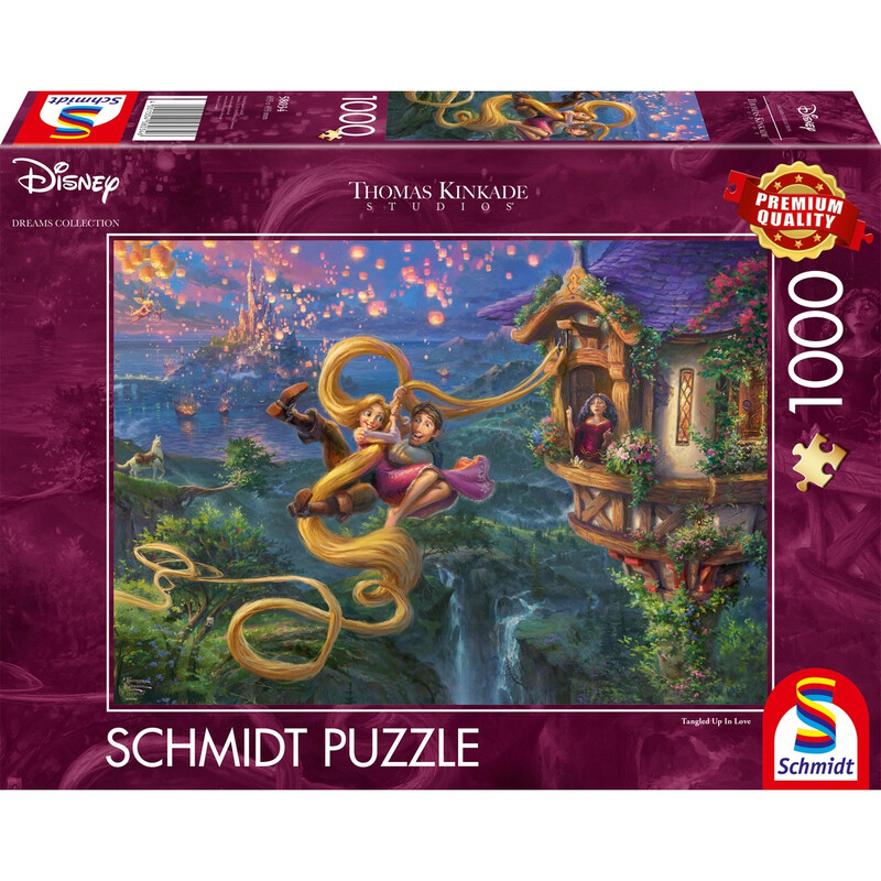 Schmidt® Spiele 58034 Erwachsenenpuzzle Thomas Kinkade Studios Disney, Rapunzel, Tangled up in Love 1000 Teile ab 12 Jahre