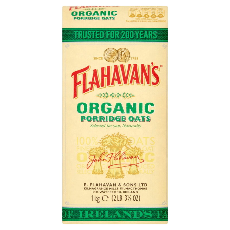 Flahavan's Grain Organic Porridge Oats 1Kg