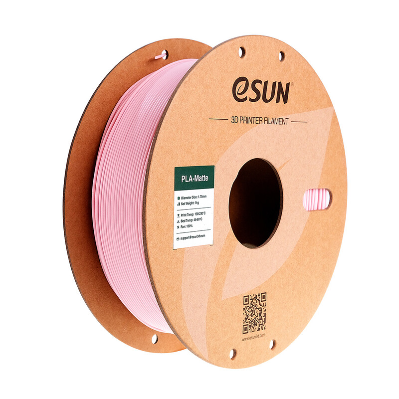 eSUN PLA-Matte 3D-Druck Filament 1,75 mm - Pfirsichrosa 1 kg, Fortschrittliche matte Textur sauber aufgewickelt einfach zu bedienen 3D-Druckmaterial für FDM-Drucker