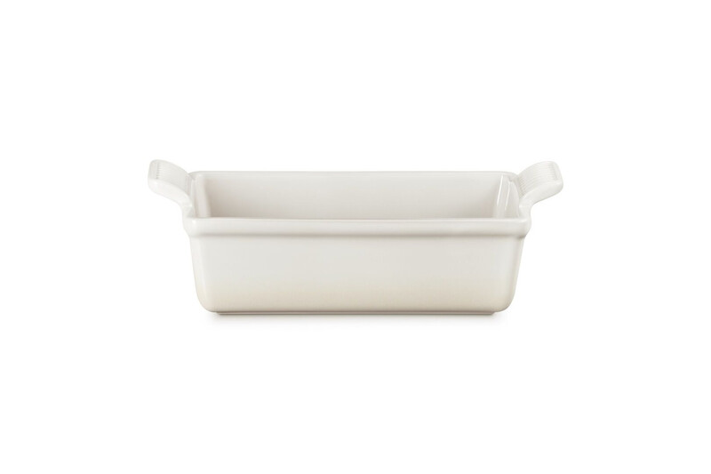 Le Creuset rechteckige Auflaufform 23 cm Steingut Meringue