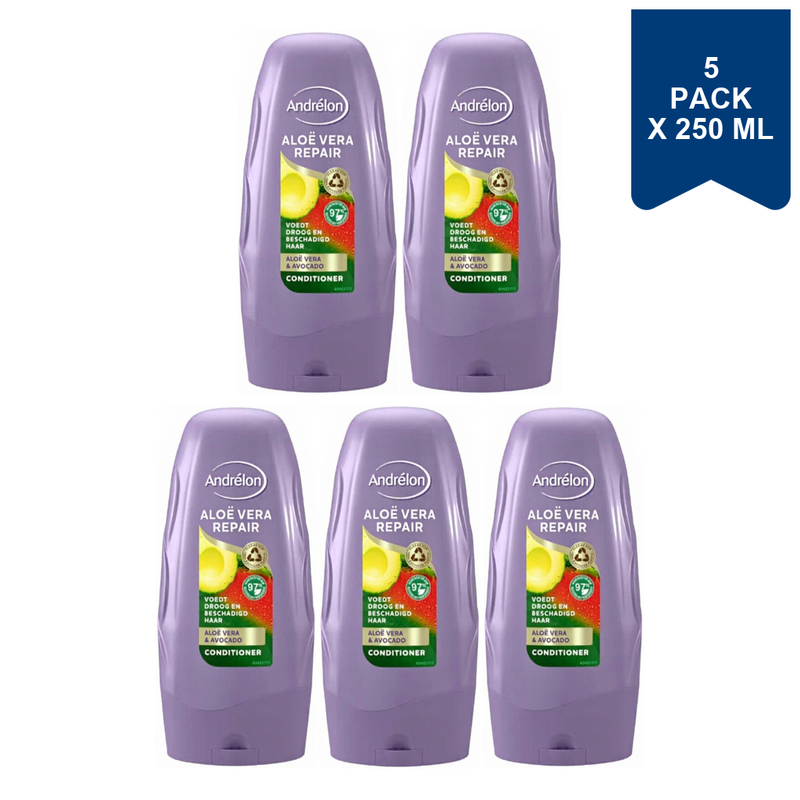 Andrélon Conditioner - Aloe Vera Repair 250 ml (5-Pack)