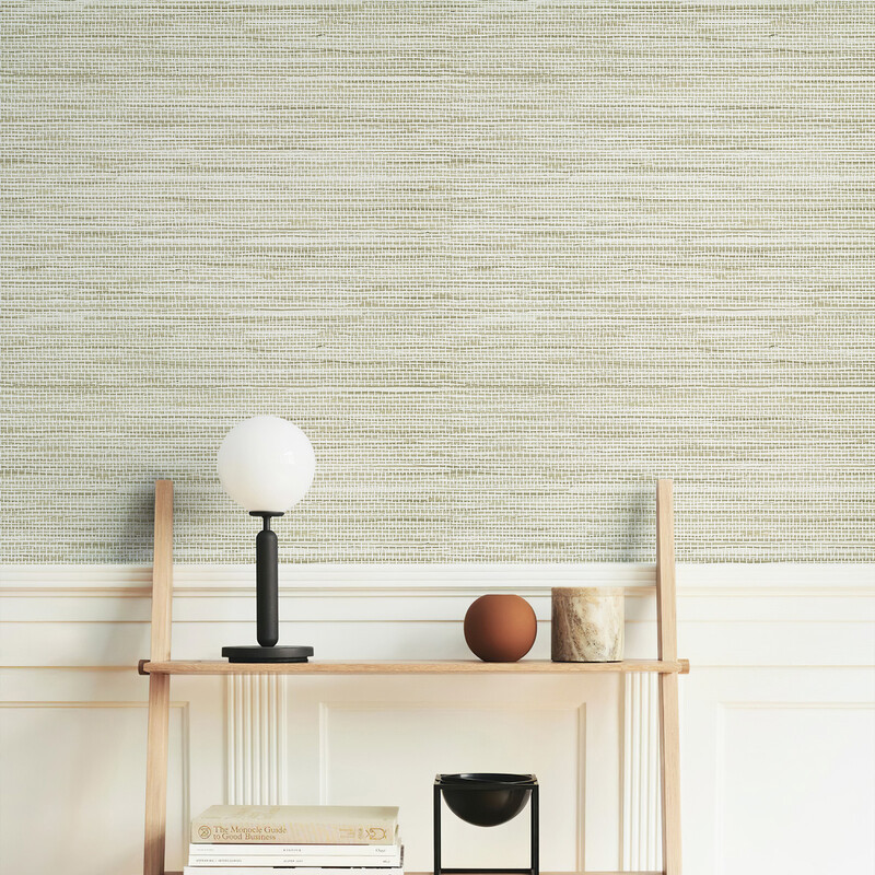 Woven Grass Peel and Stick Wallpaper Yellow 44x305cm 1 Roll