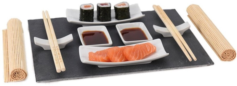 Mazali Ko Serv Set à sushi 11 pièces ardoise