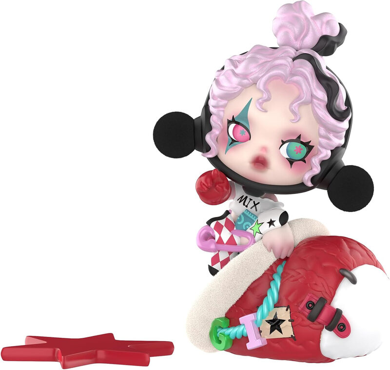 POP MART SKULLPANDA The Stocking Surprise-figuur, 10 cm hoog, speelgoed voor moderne woondecoratie, verzamelset voor bureauaccessoires – 1 stuk