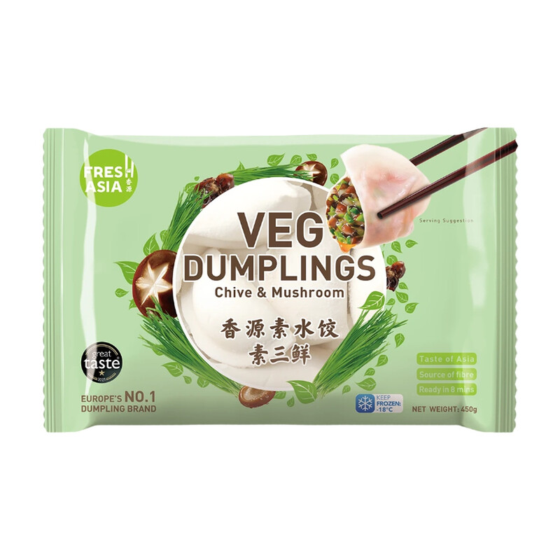 Freshasia Black Chive & Mushroom Dumplings 450G/Pack