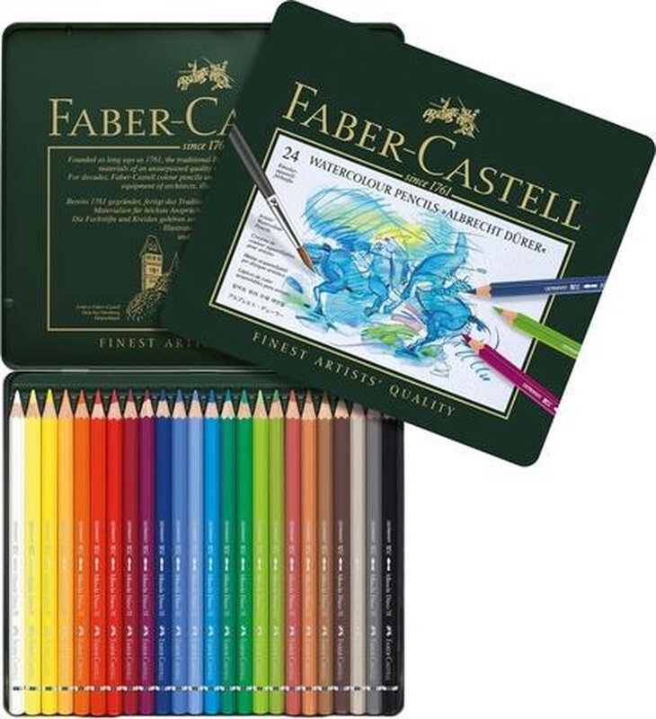 Faber-Castell Albrecht Dürer aquarelpotloden set - assorti, 24 stuks