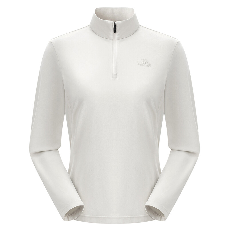 PELLIOT Langarm-T-Shirt für Damen Camping-Reise Wasserdicht Langlebig, Weiß, Größe M