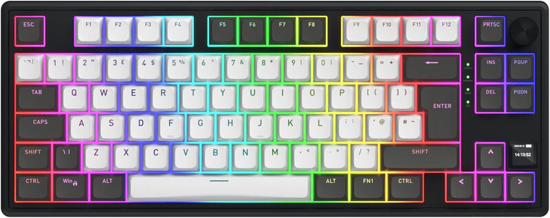 Clavier Gaming sans fil magnétique Hator Skyfall 80 Pro TKL RGB - vue 1