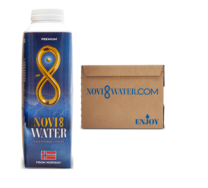 Novi8 Eau 12 x 500 ml 【Fournisseur officiel d'eau pour PSV, Ajax et AZ】