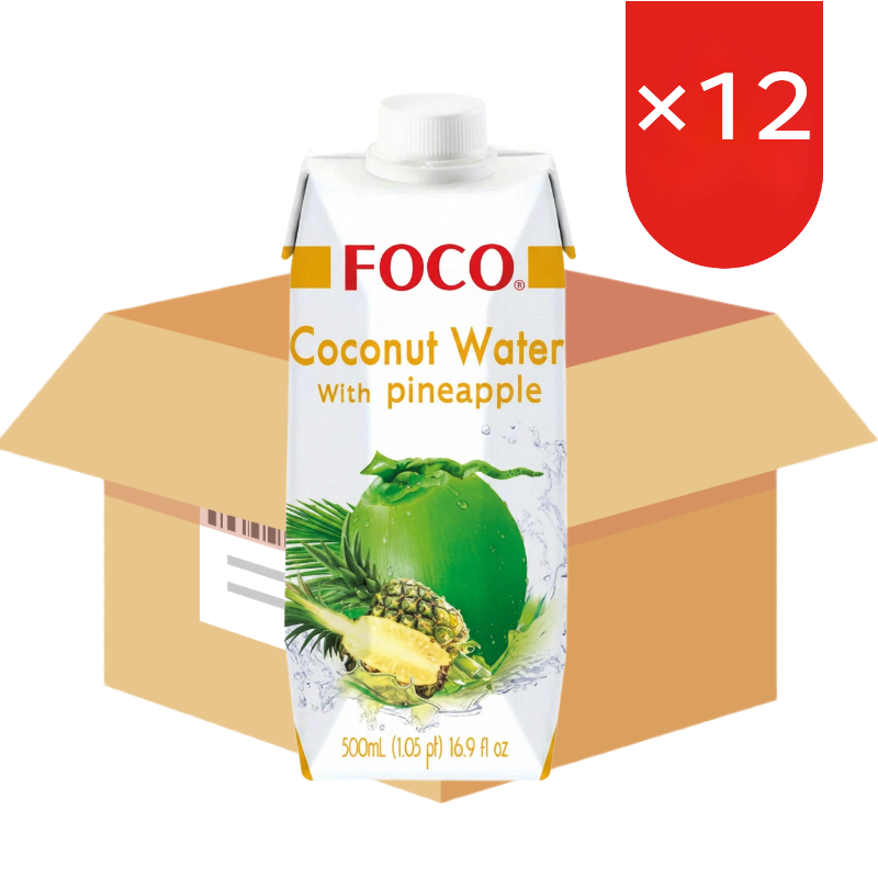 FOCO Kokoswater met Ananas 500 ml * 12 (Doos)