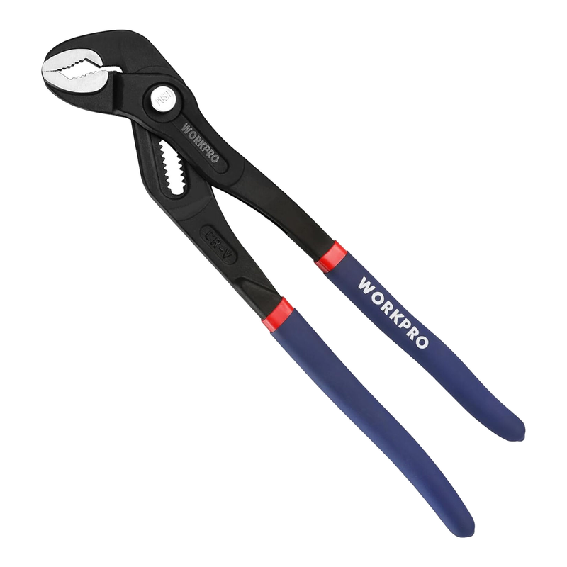 WORKPRO Professional Water Pump Pliers 305 mm, Pipe Wrench Made of Cr-V Steel, Adjustable Quick Release with Groove Sliding Joint Max. Opening: 50 mm