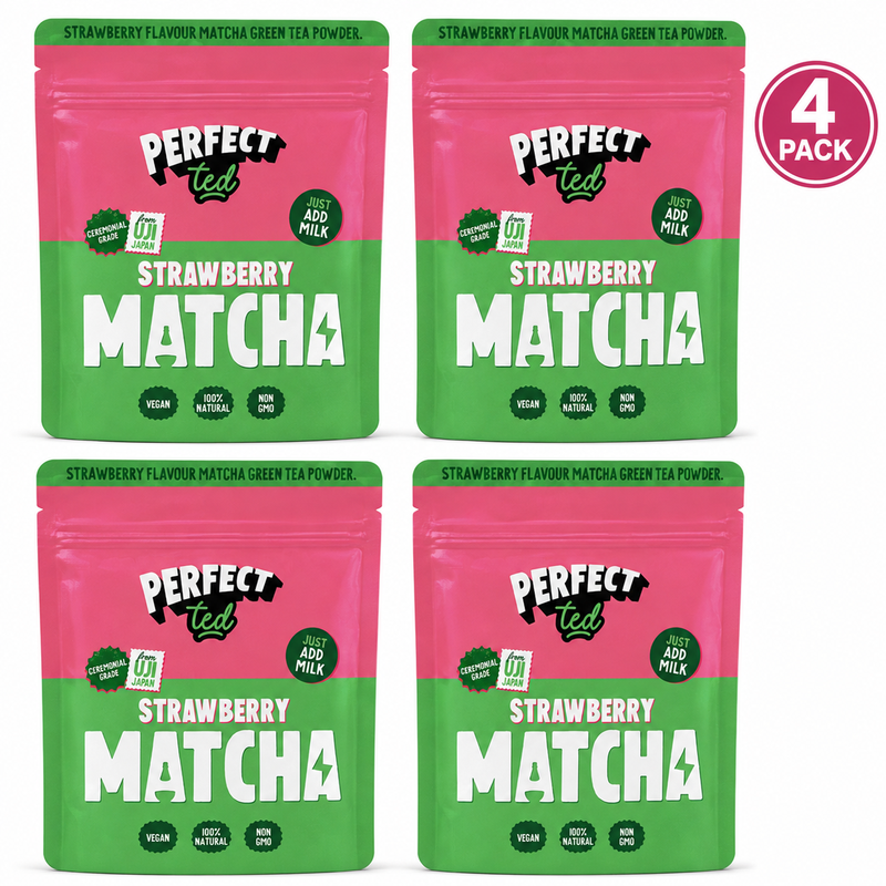 Perfectted Matcha Powder - Strawberry 75g (4 Packs)