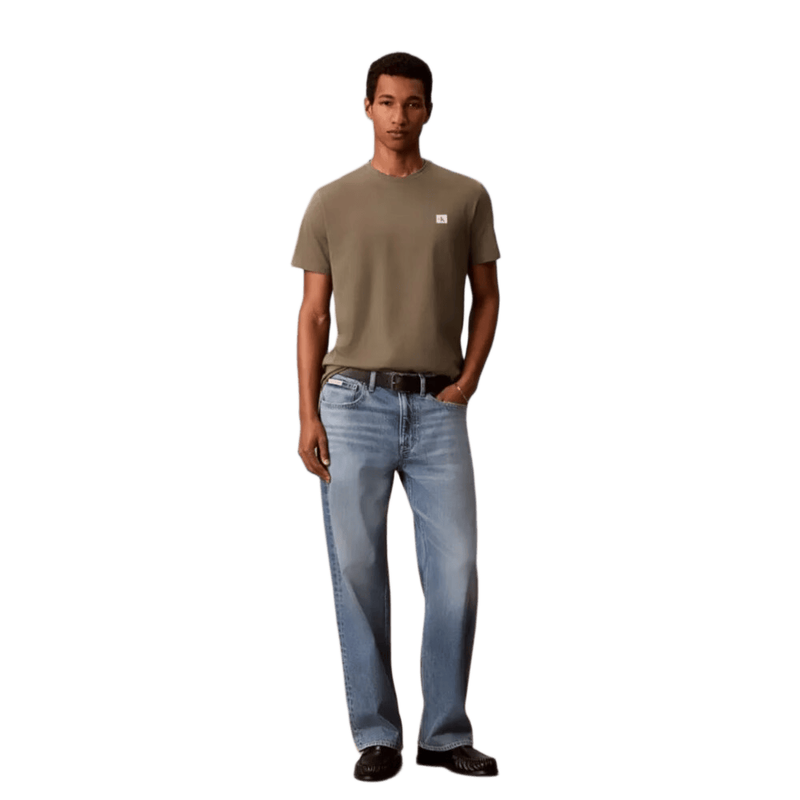 Calvin Klein Cotton Badge T-Shirt - Dusty Olive