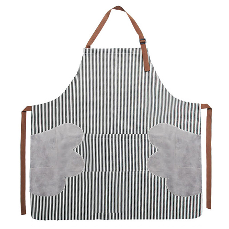 Kitchen Apron Striped Black