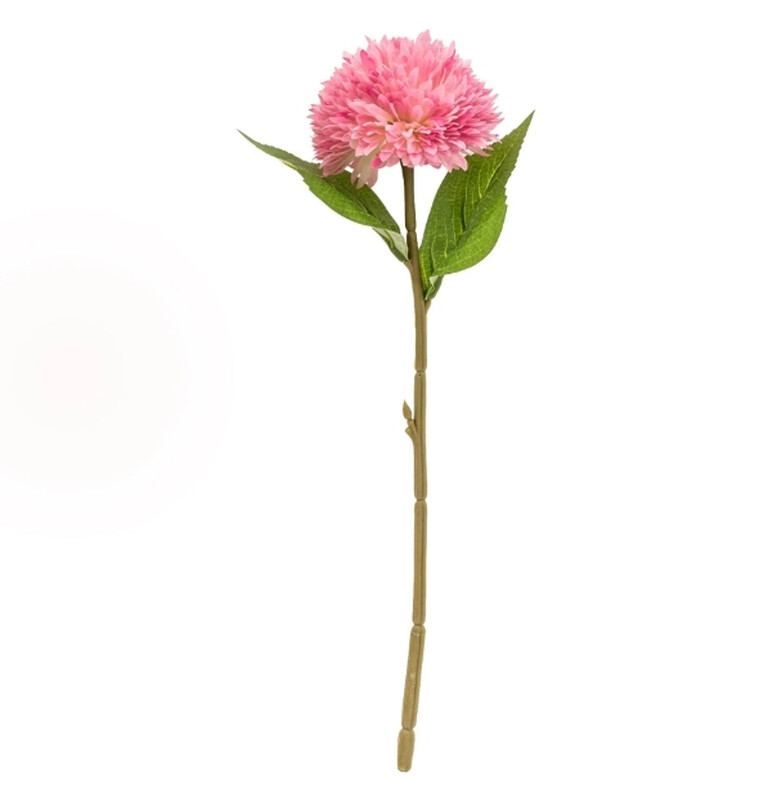 Candlelight Pink Artificial Chrysanthemum Flower Stem 42Cm