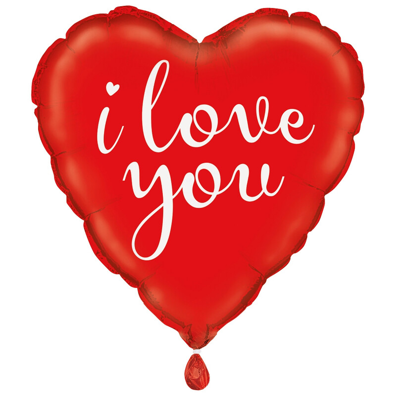 Unique I Love You Heart Balloon, 45cm