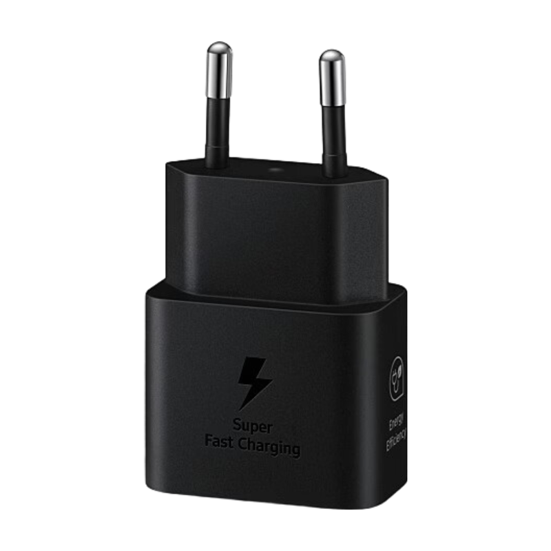 Samsung Adaptateur secteur mural USB-C d’origine à charge super rapide 25 W, Noir