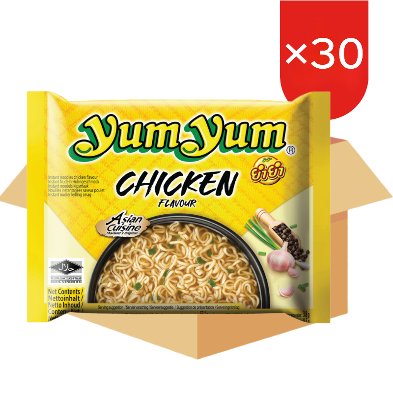 Yum Yum instantnoedels kipsmaak, 30 x 60 g, bulkverpakking