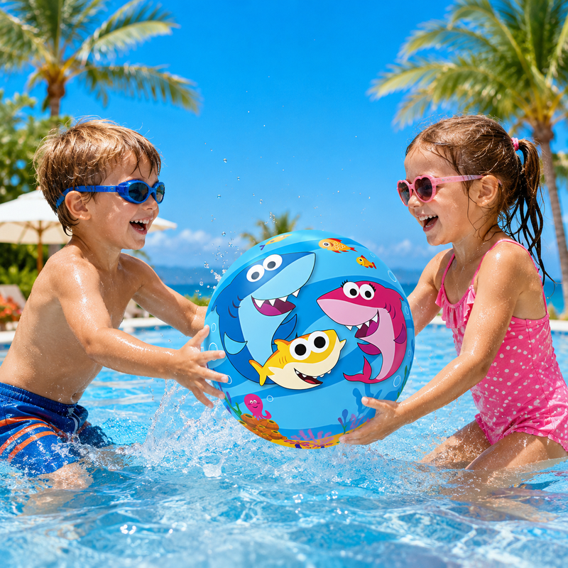 23 cm kleiner Hai aufblasbarer Ball Wasserspielzeug für Kinder, Halloween- und Weihnachtsgeschenke