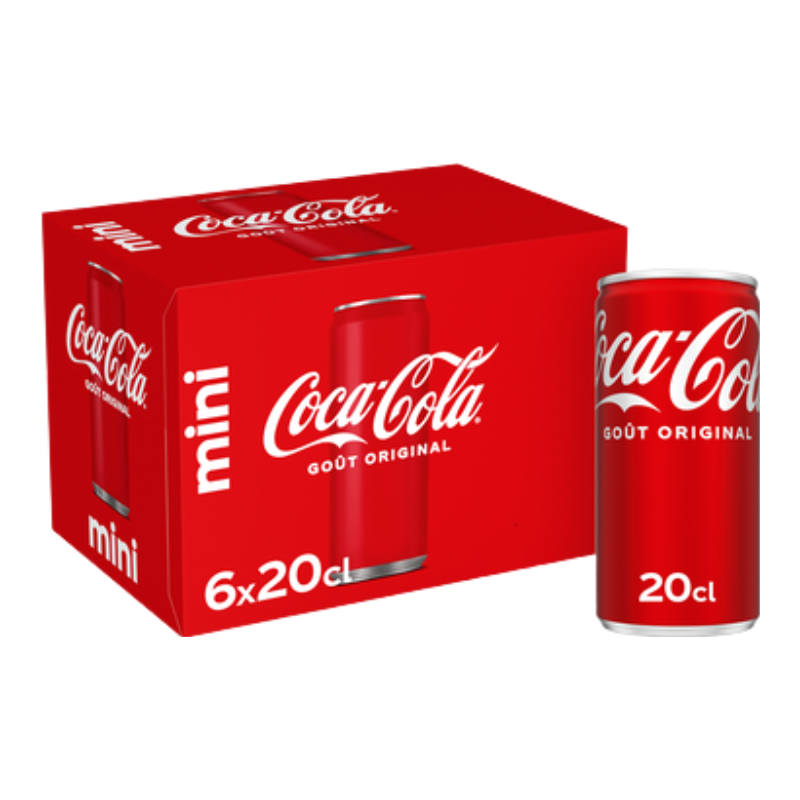 Soda Goût Original Coca cola Le Pack De 6 Canettes De 20cl - vue 2
