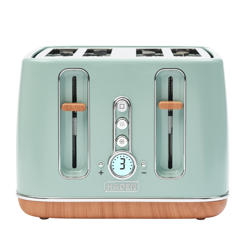 Dorchester 4 Slice Toaster, Digital Browning Control, Sage Green, Coated Stainless St