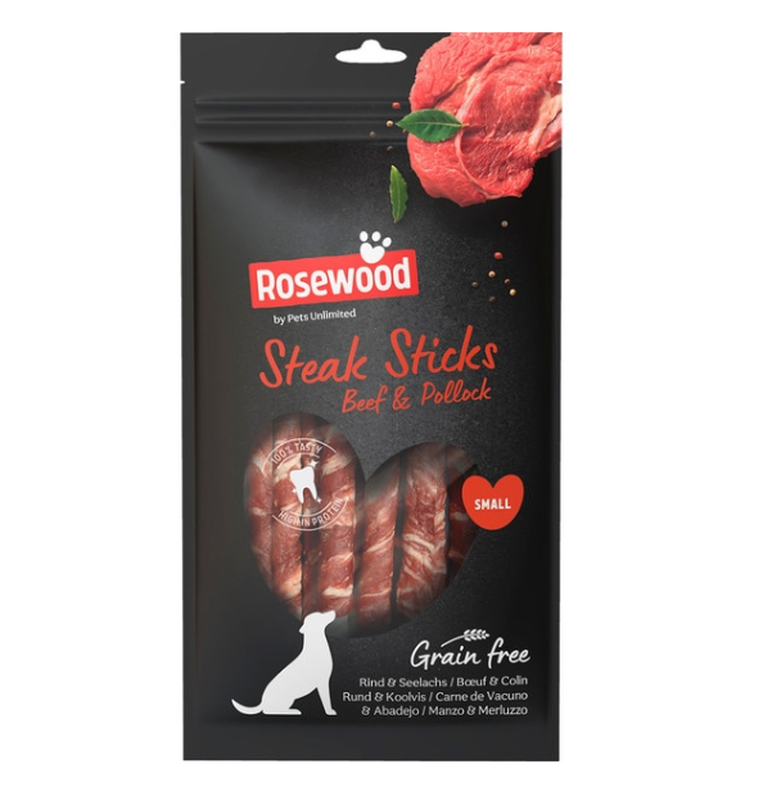 Rosewood hondensnacks kleine kauwsticks rund 100g